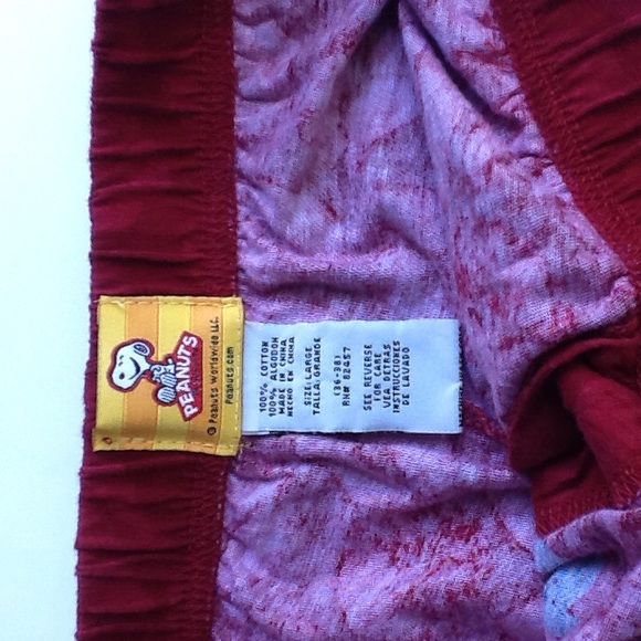 Snoopy Large Red Boxer Shorts Lucky In Love - Picture 4 of 5